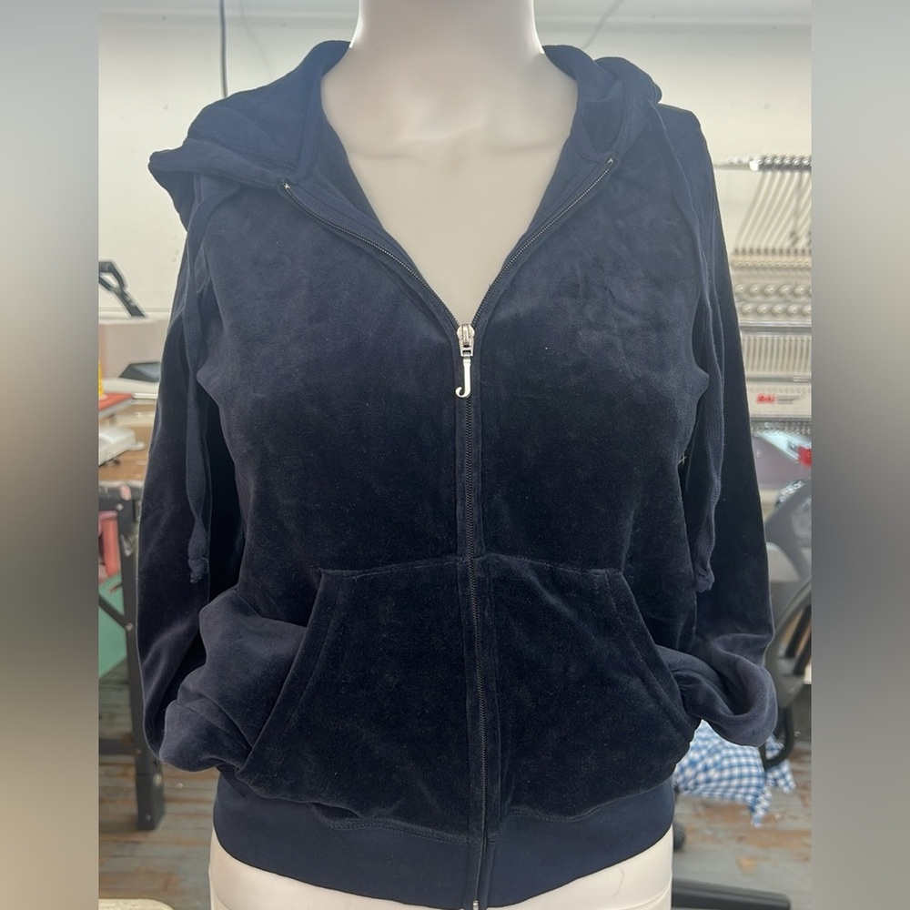 Juicy couture navy blue velour jacket